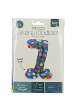Number Foil Balloon Colorful - Cijfer 7