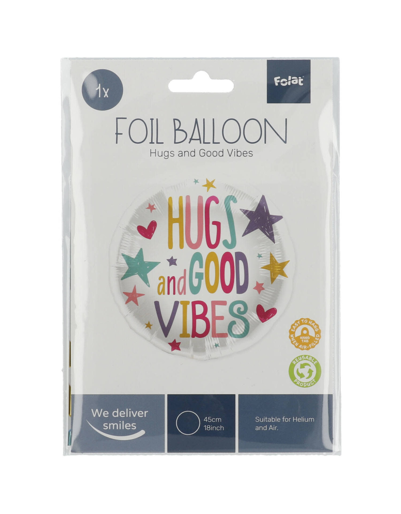Hugs and Good Vibes Foil Balloon