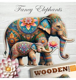 Wooden Puzzle 250 Fancy Elephants