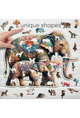 Wooden Puzzle 250 Fancy Elephants