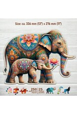 Wooden Puzzle 250 Fancy Elephants