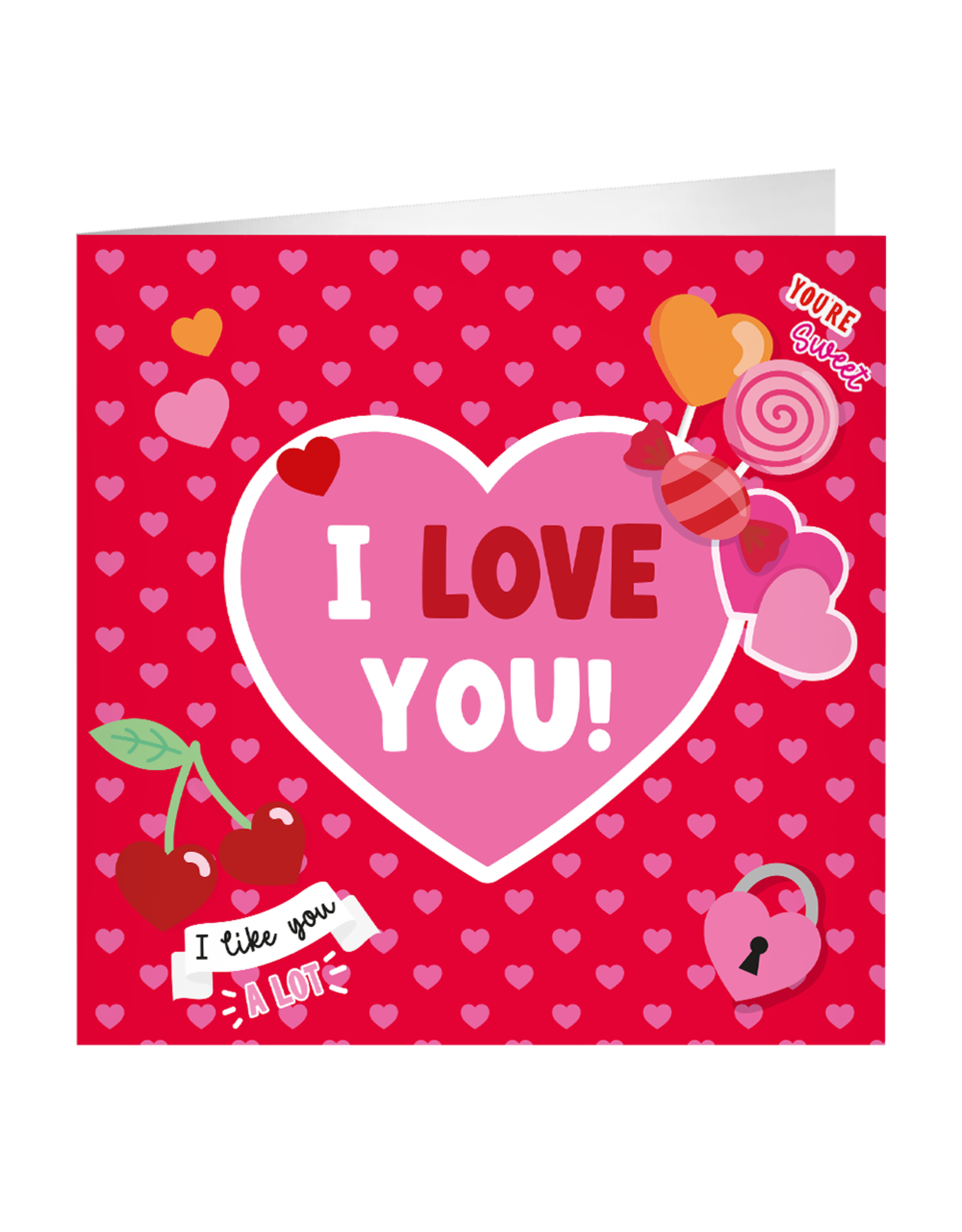 pd party XL Greeting Card - I love you