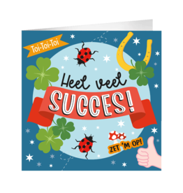 pd party XL Greeting Card - Heel veel succes