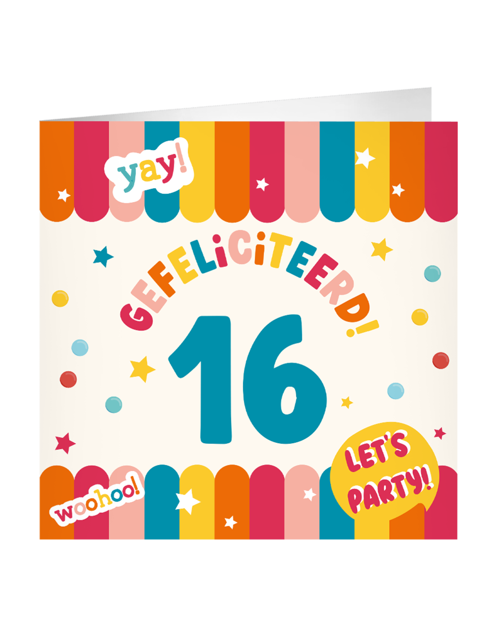 pd party XL Greeting Card - 16 Jaar