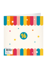 pd party XL Greeting Card - 16 Jaar