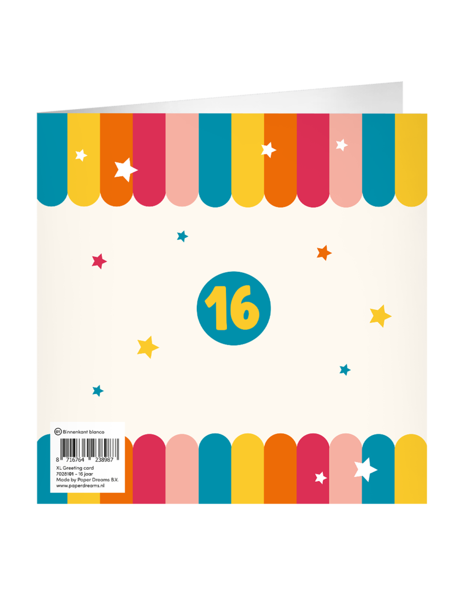 pd party XL Greeting Card - 16 Jaar
