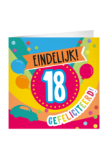 pd party XL Greeting Card - 18 Jaar