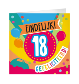 pd party XL Greeting Card - 18 Jaar