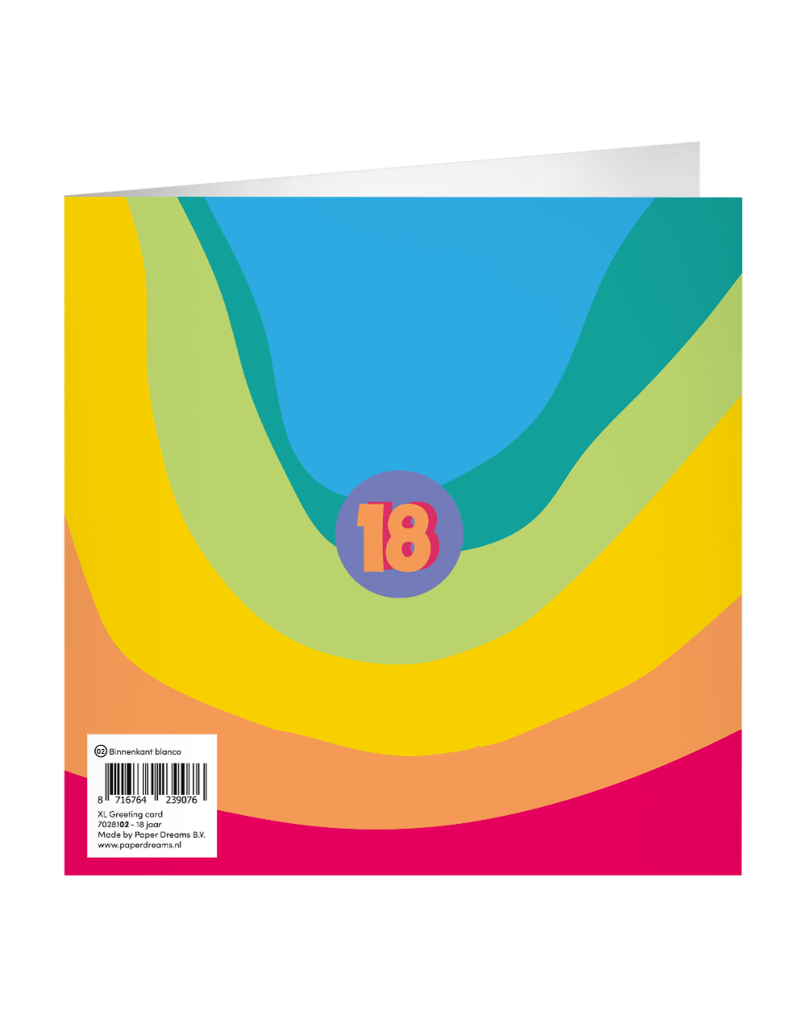 pd party XL Greeting Card - 18 Jaar