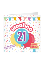 pd party XL Greeting Card - 21 Jaar