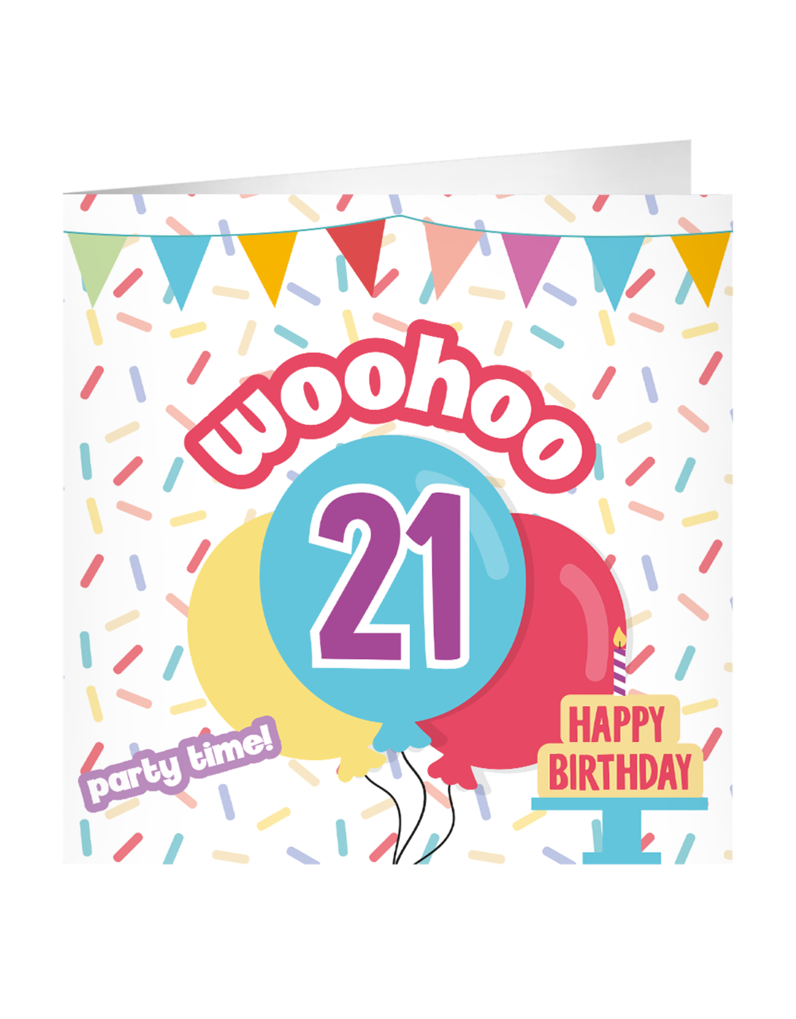 pd party XL Greeting Card - 21 Jaar
