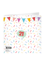 pd party XL Greeting Card - 21 Jaar