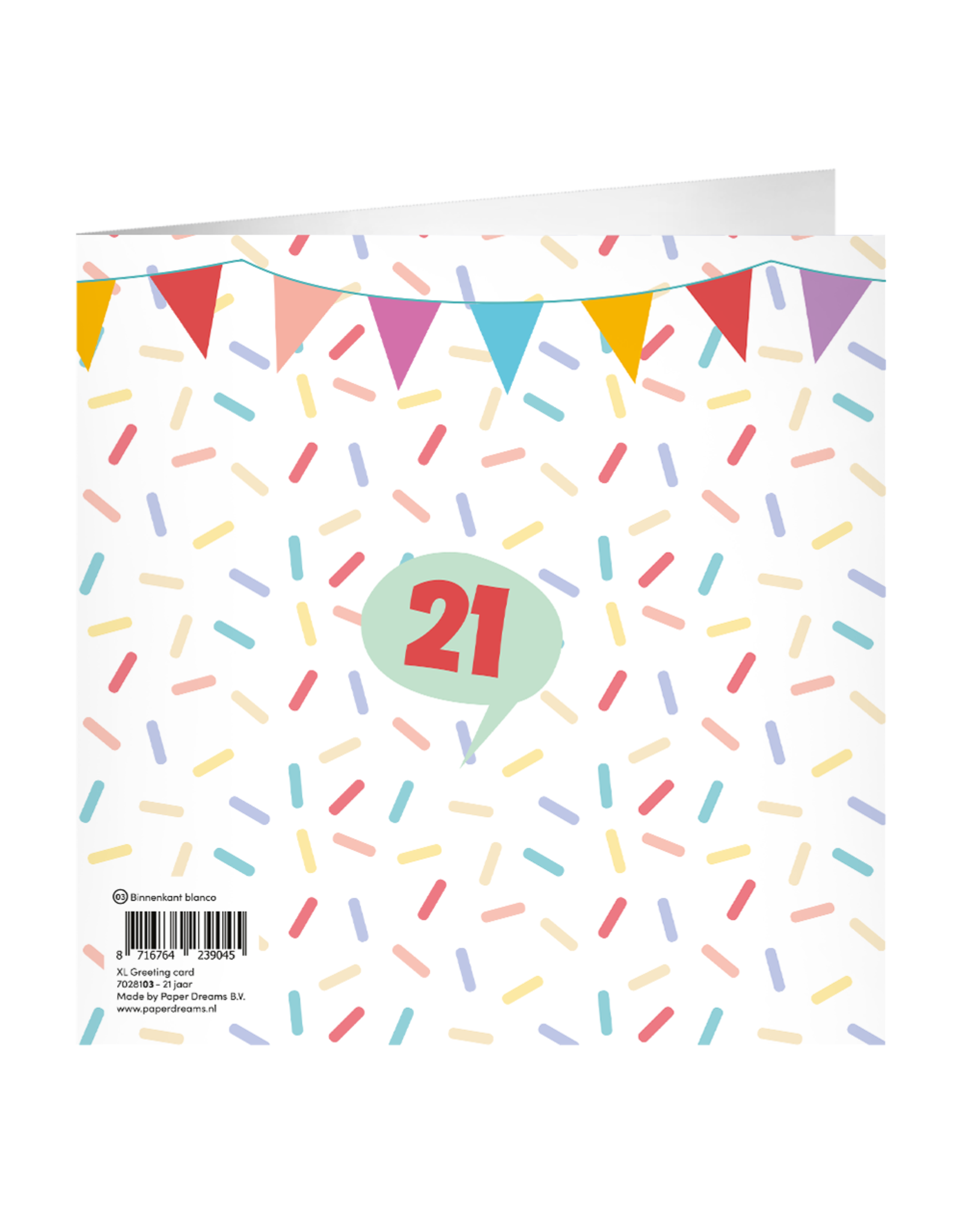 pd party XL Greeting Card - 21 Jaar
