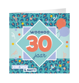 pd party XL Greeting Card - 30 Jaar