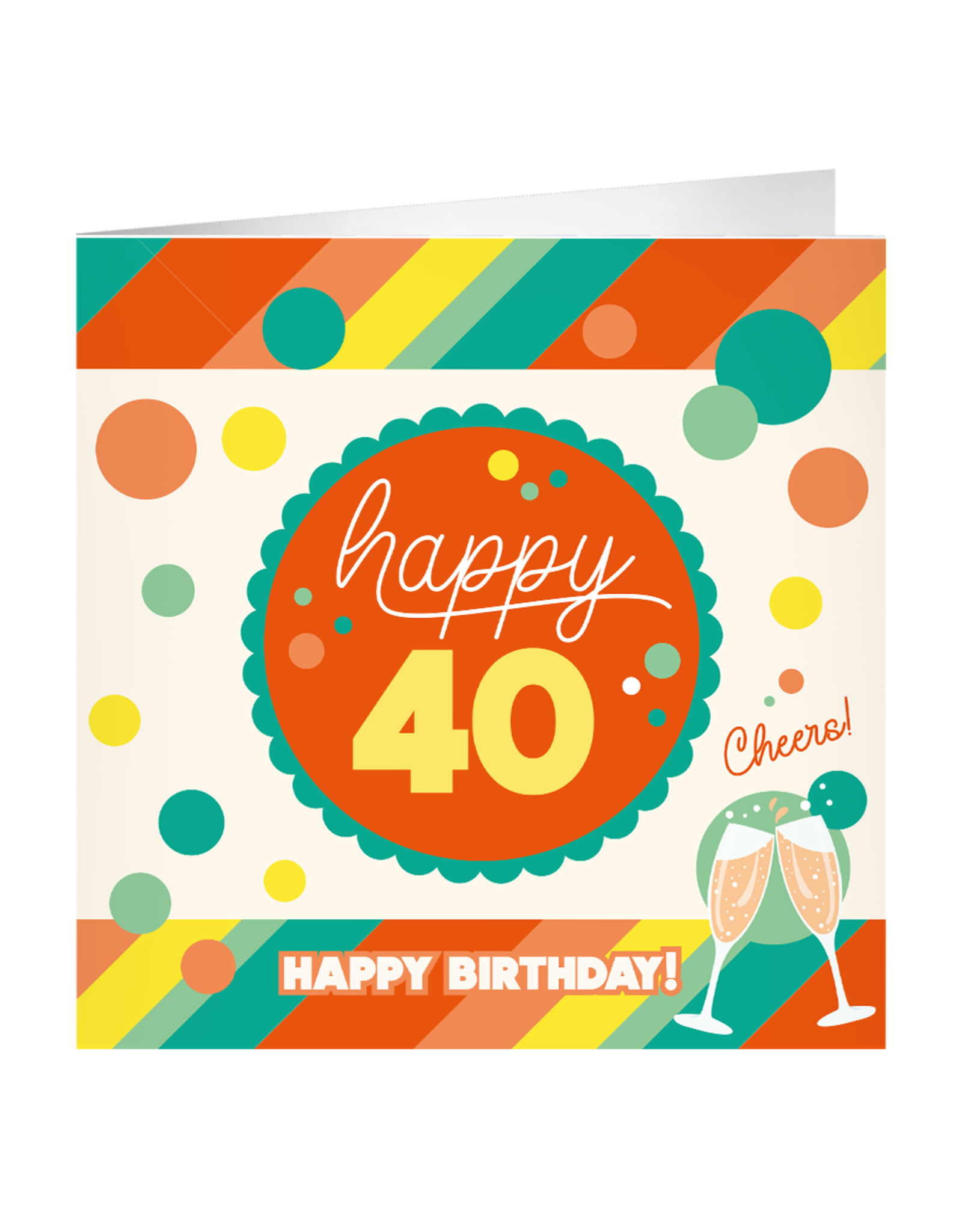 pd party XL Greeting Card - 40 Jaar