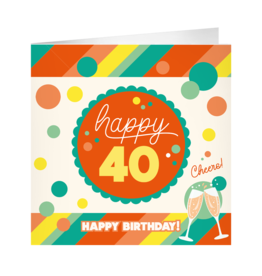 pd party XL Greeting Card - 40 Jaar