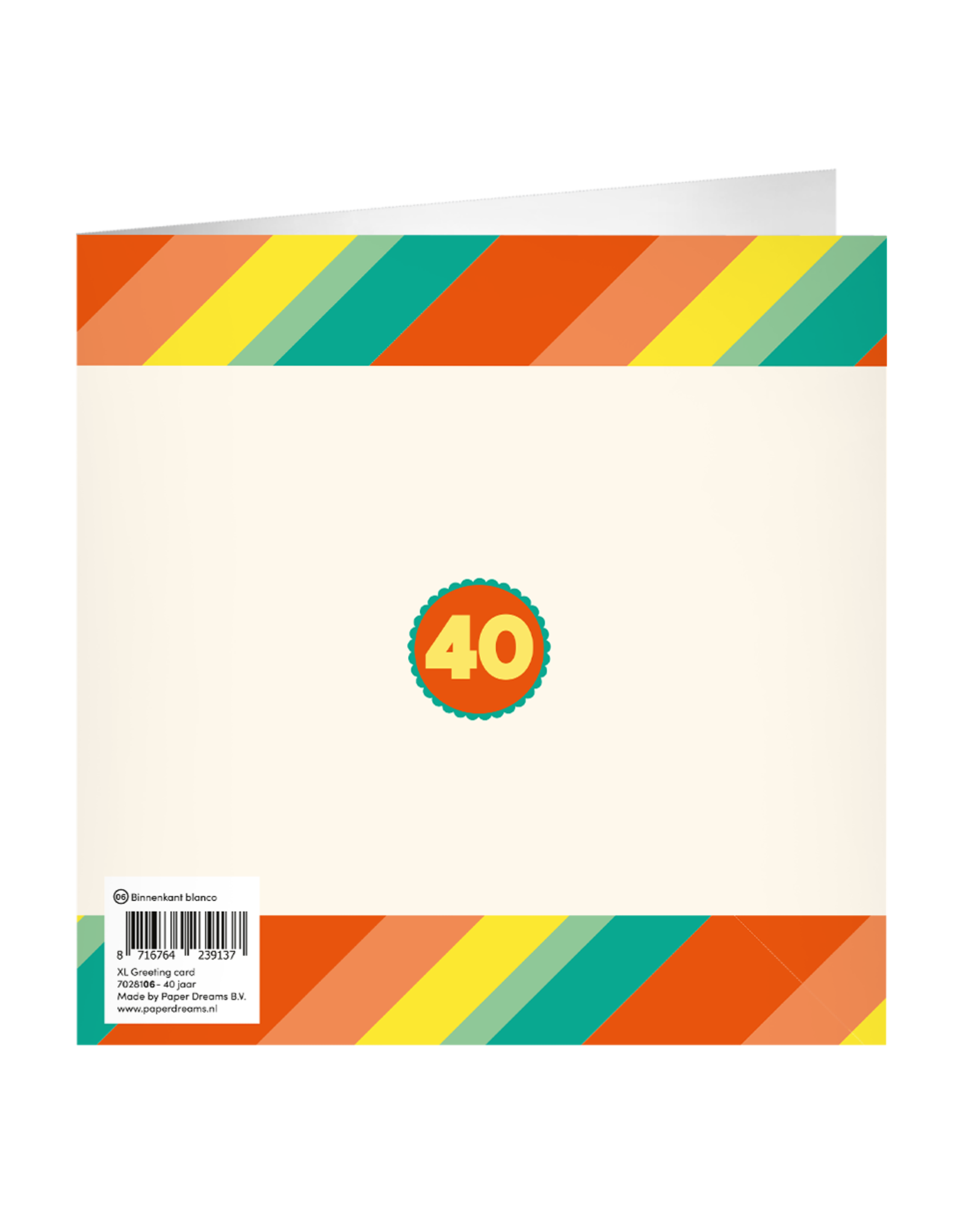 pd party XL Greeting Card - 40 Jaar