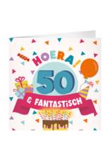 pd party XL Greeting Card - 50 Jaar