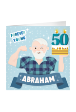 pd party XL Greeting Card - 50 Jaar Abraham