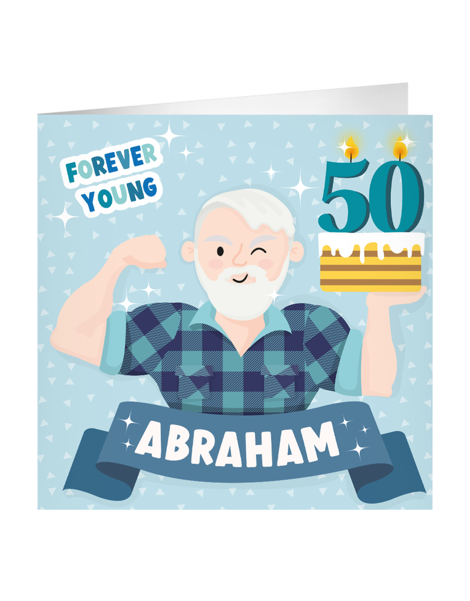 pd party XL Greeting Card - 50 Jaar Abraham