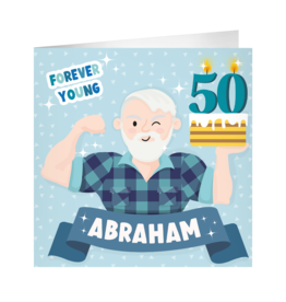 pd party XL Greeting Card - 50 Jaar Abraham