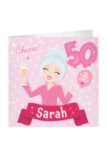 pd party XL Greeting Card - 50 Jaar Sarah