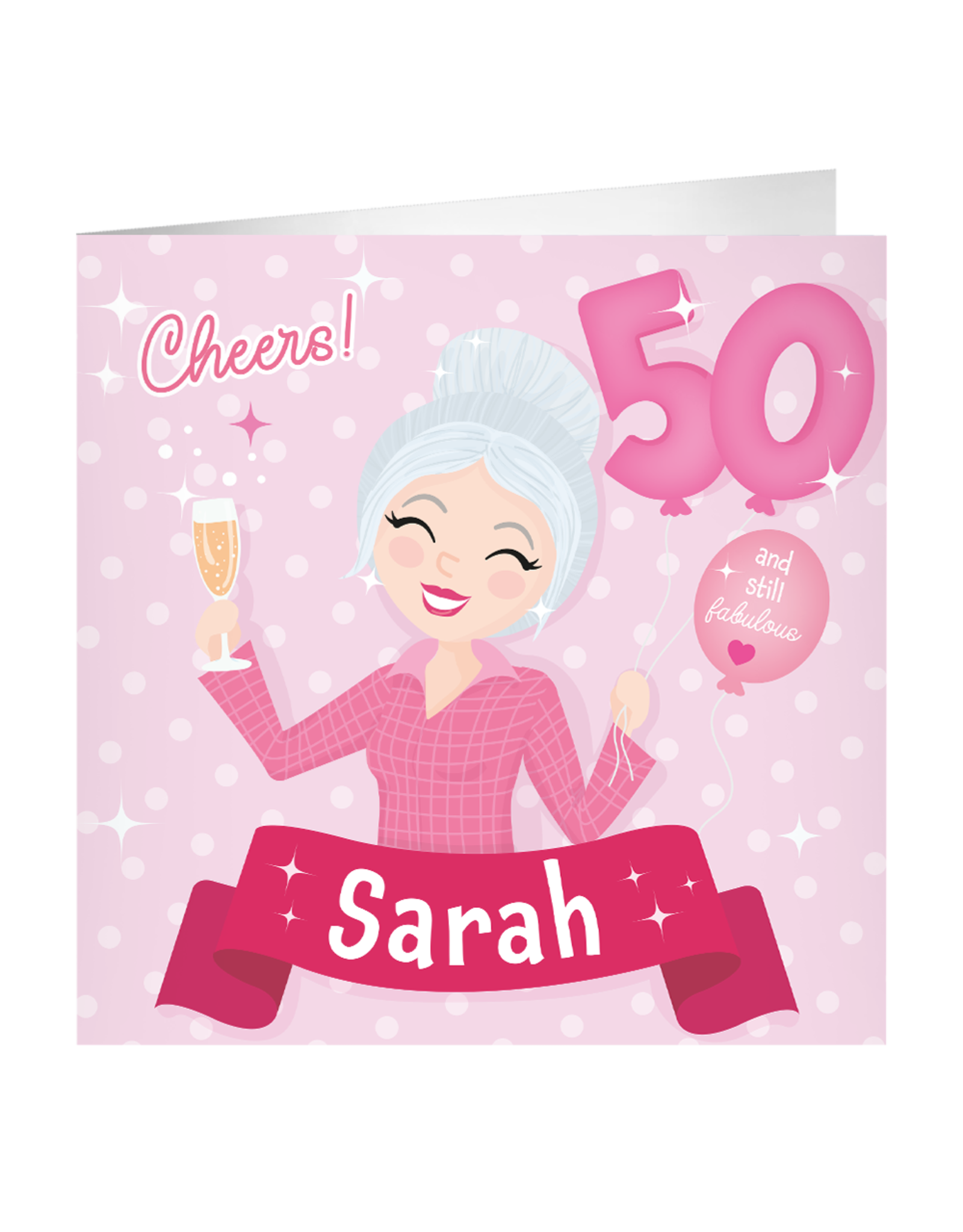 pd party XL Greeting Card - 50 Jaar Sarah