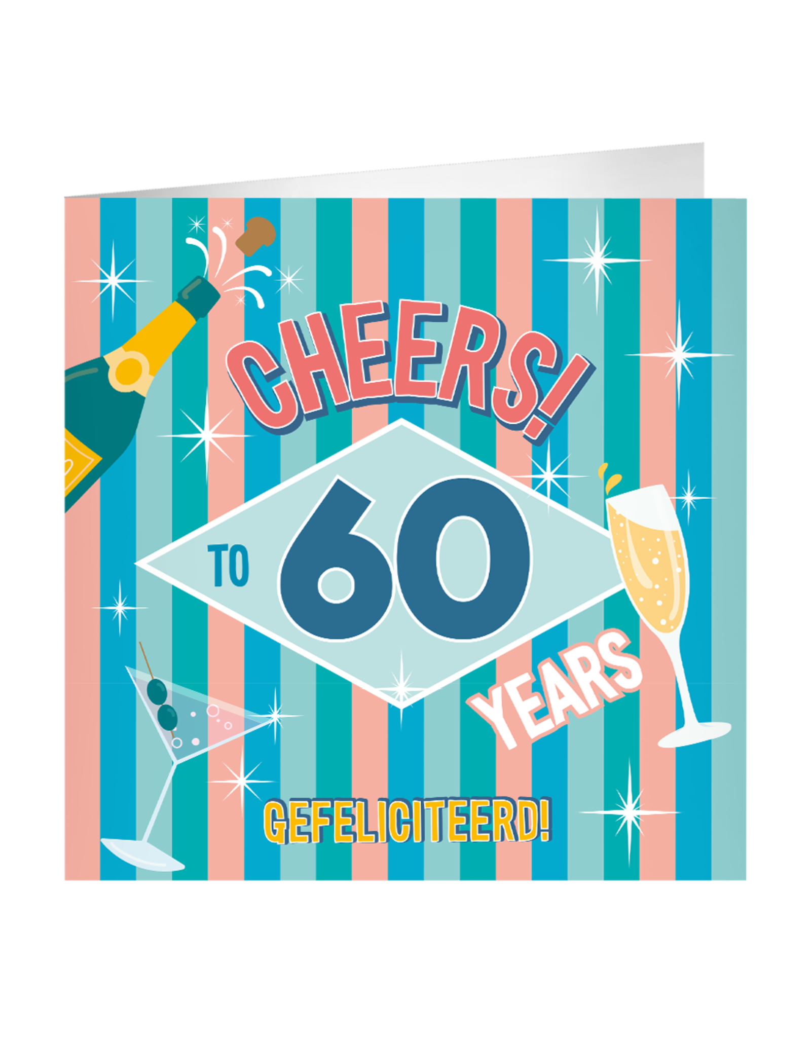 pd party XL Greeting Card - 60 Jaar