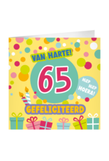 pd party XL Greeting Card - 65 Jaar