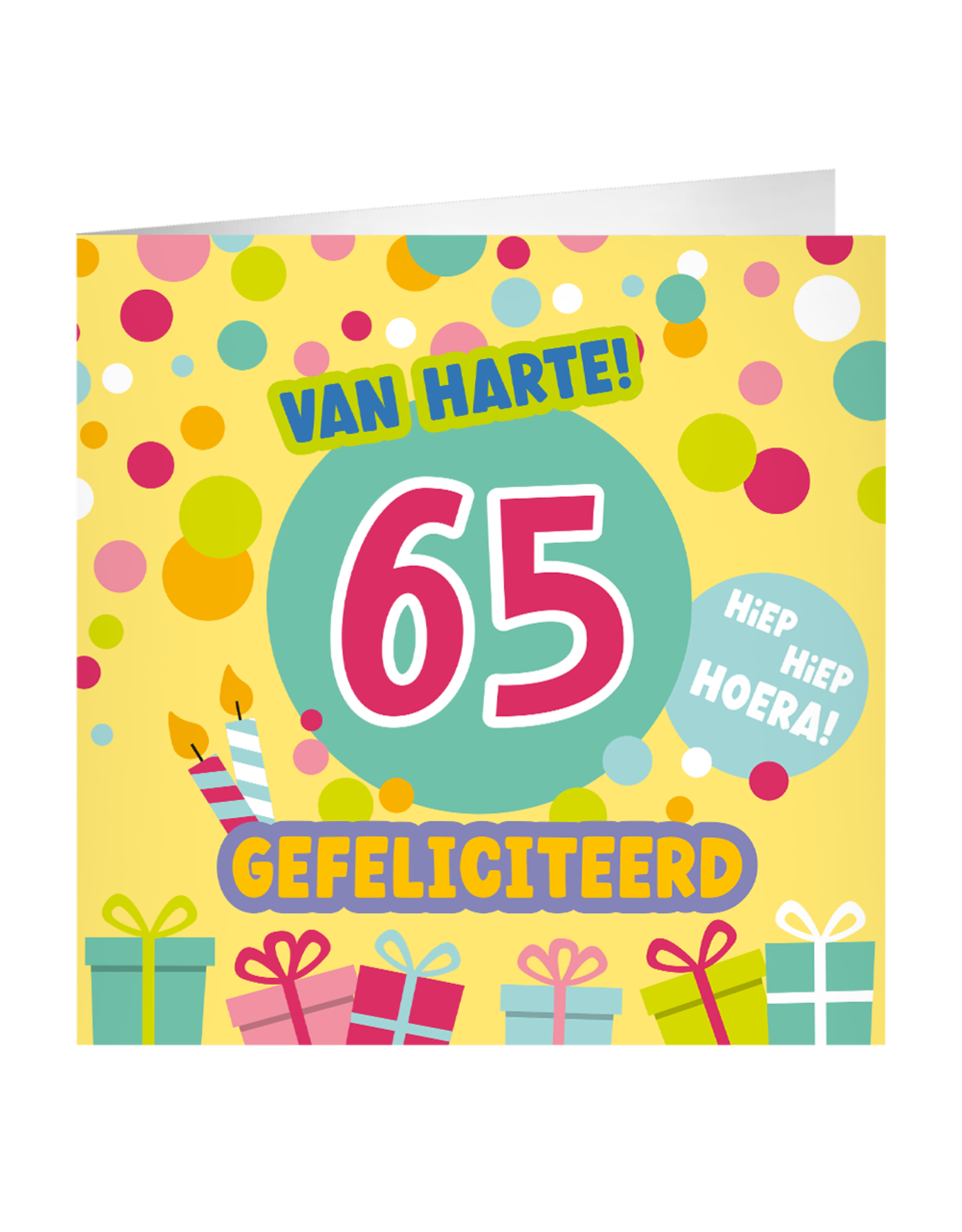 pd party XL Greeting Card - 65 Jaar