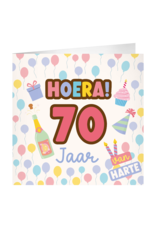 pd party XL Greeting Card - 70 Jaar