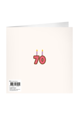 pd party XL Greeting Card - 70 Jaar