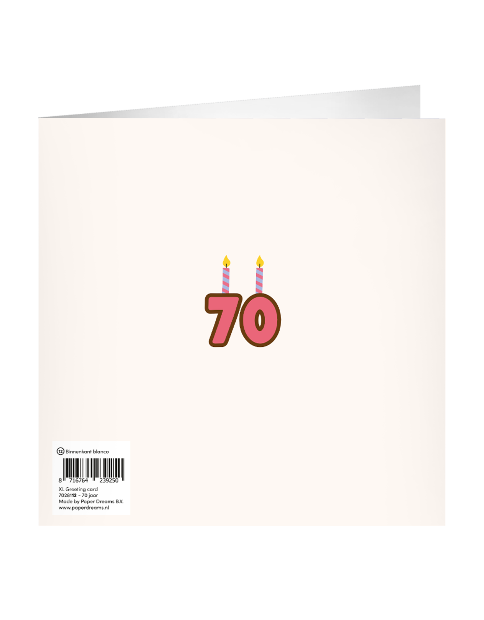 pd party XL Greeting Card - 70 Jaar