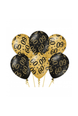 pd party Party Balloons Black/Gold - 60
