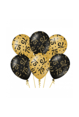 pd party Party Balloons Black/Gold - 75