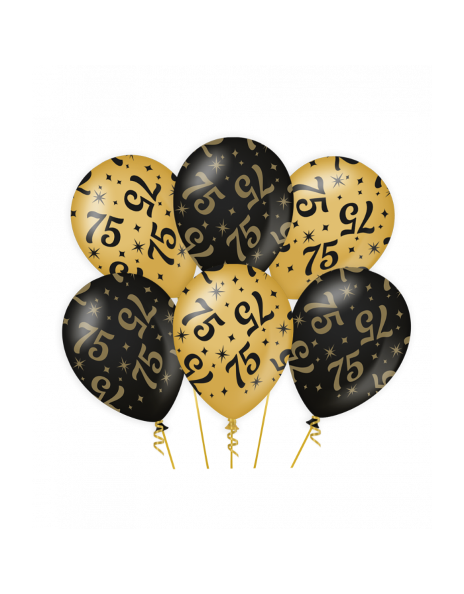 pd party Party Balloons Black/Gold - 75
