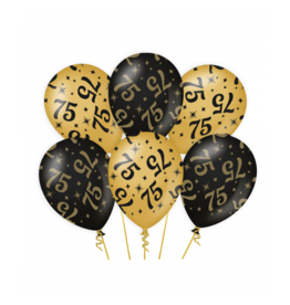 pd party Party Balloons Black/Gold - 75