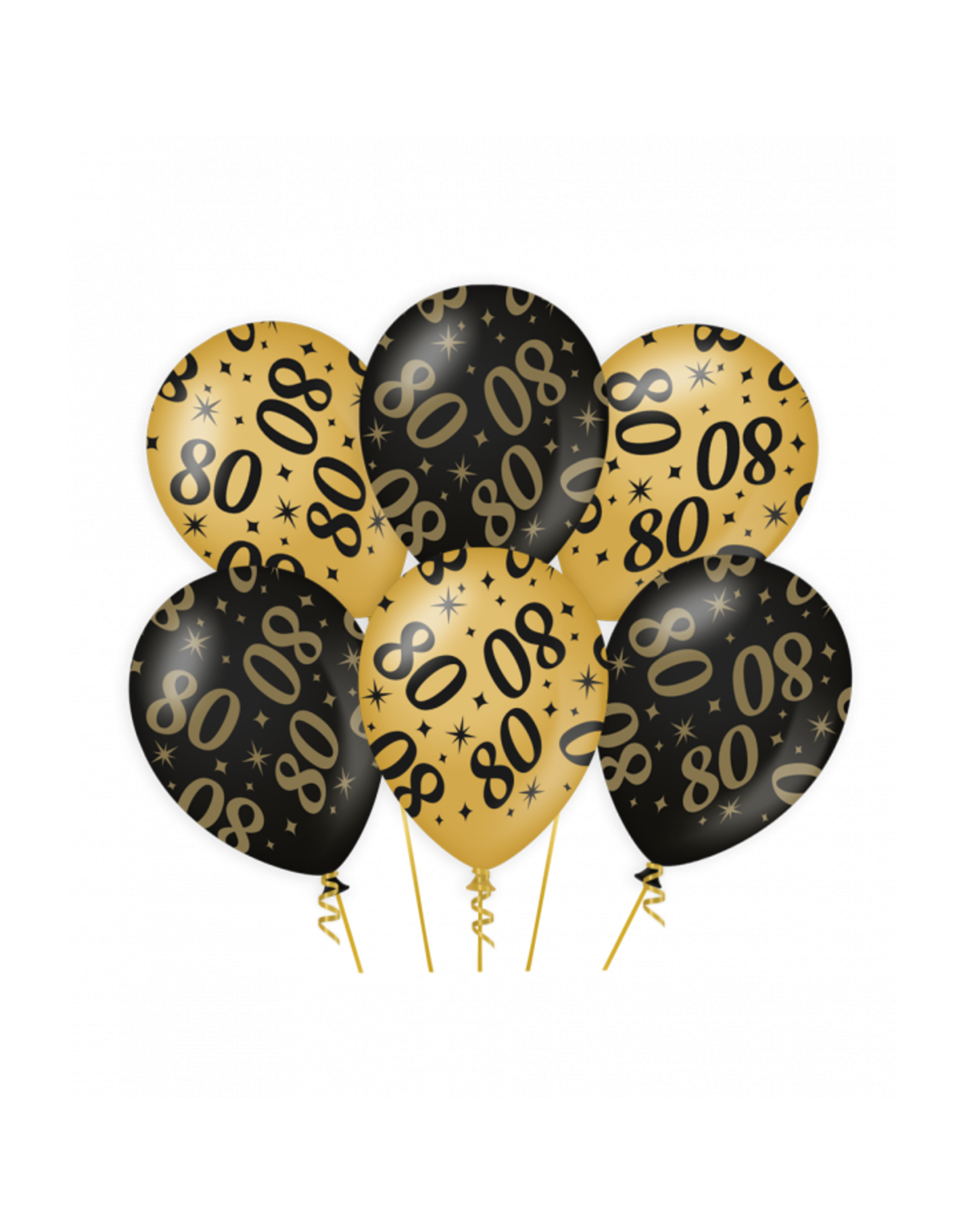 pd party Party Balloons Black/Gold - 80