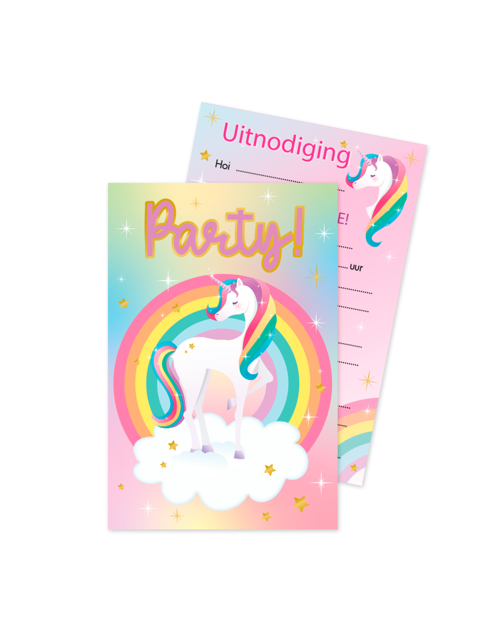pd party Uitnodigingen “Unicorn”