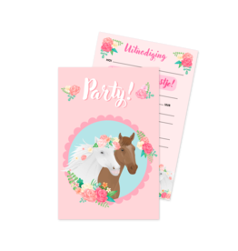 pd party Uitnodigingen “Horses”