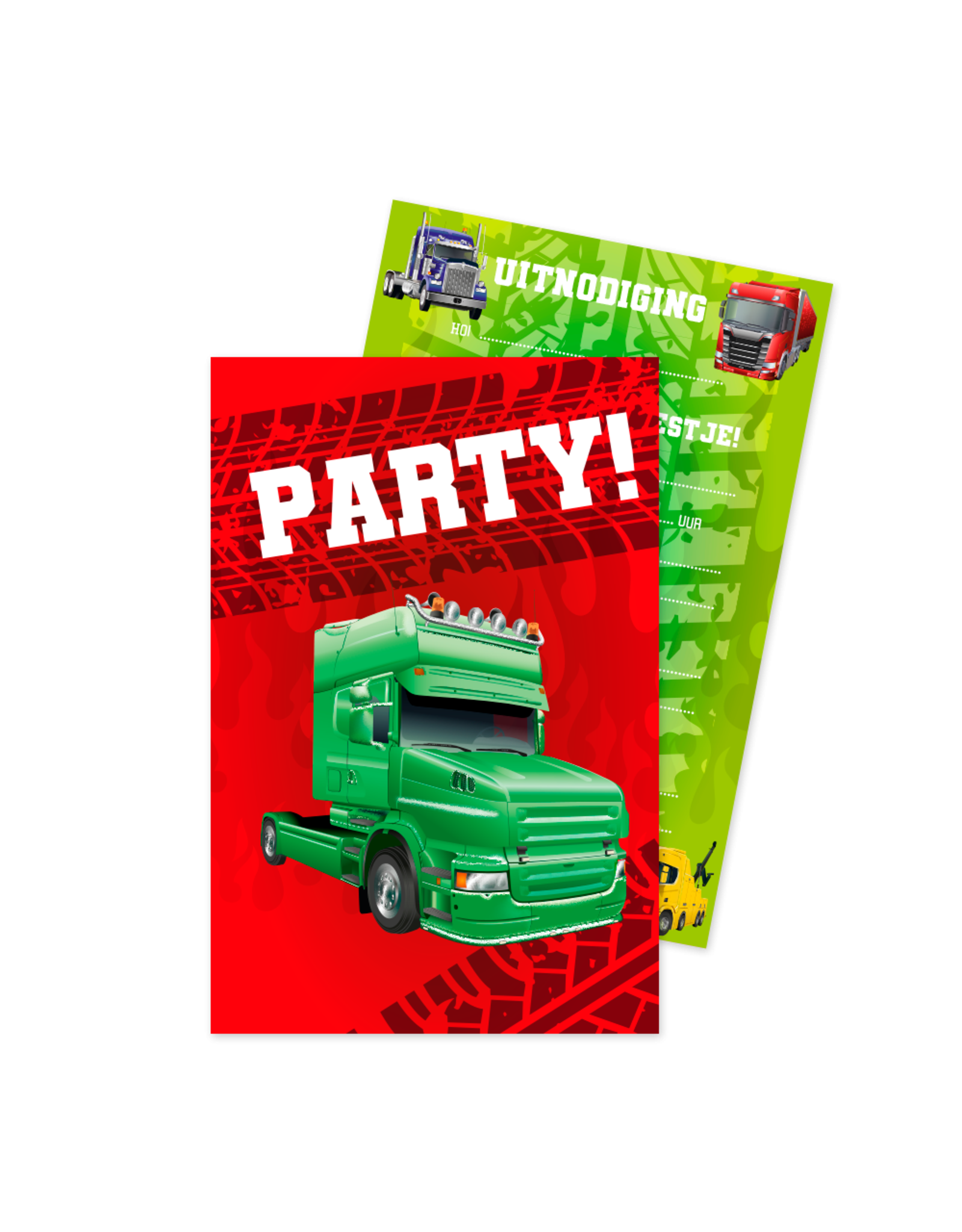 pd party Uitnodigingen “Trucks”