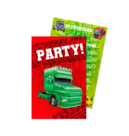 pd party Uitnodigingen “Trucks”