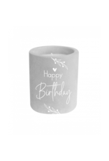 pd party Cement Candle - Happy Birthday