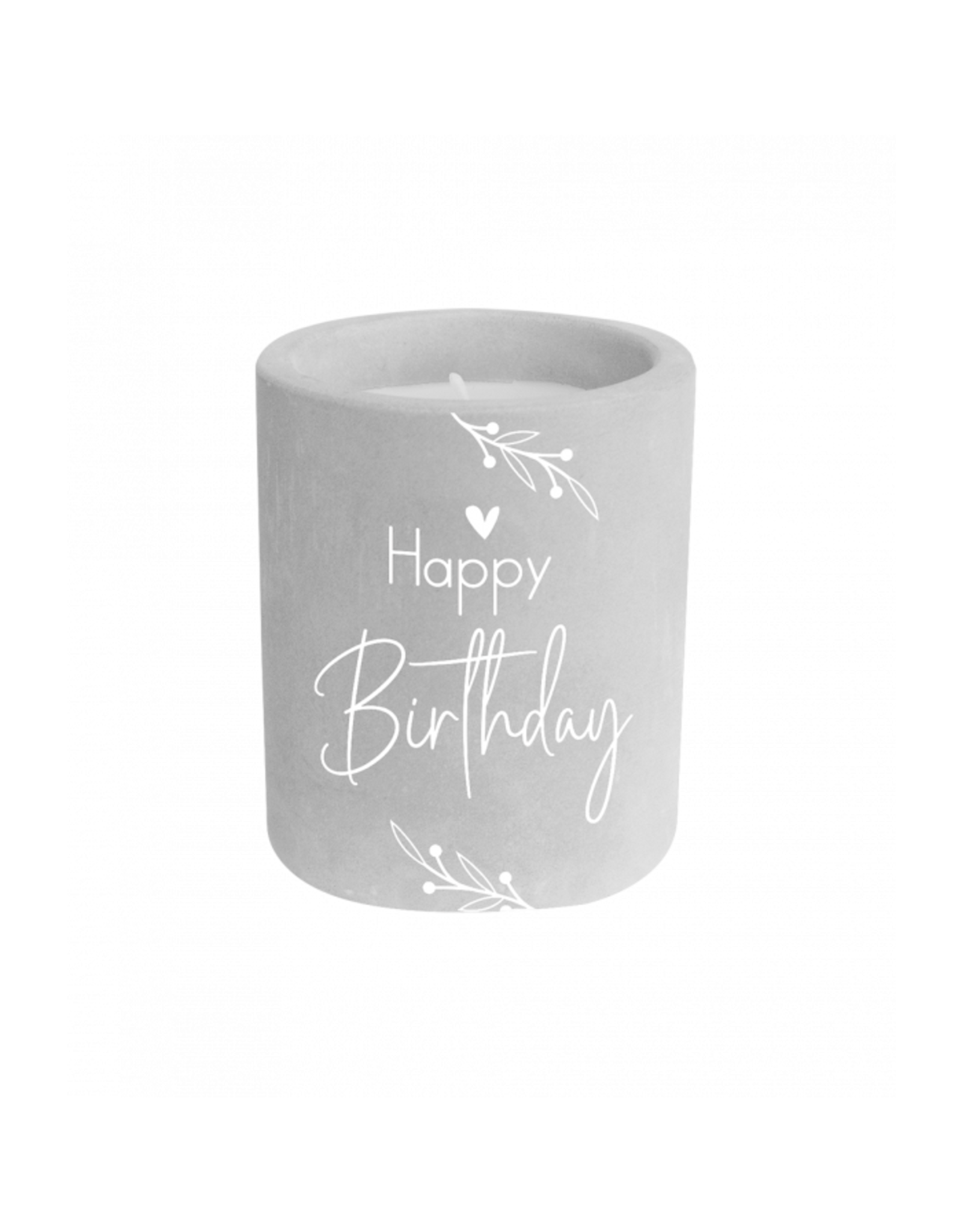 pd party Cement Candle - Happy Birthday