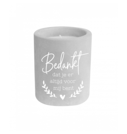 pd party Cement Candle - Bedankt