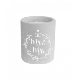 pd party Cement Candle - Mr. & Mrs.
