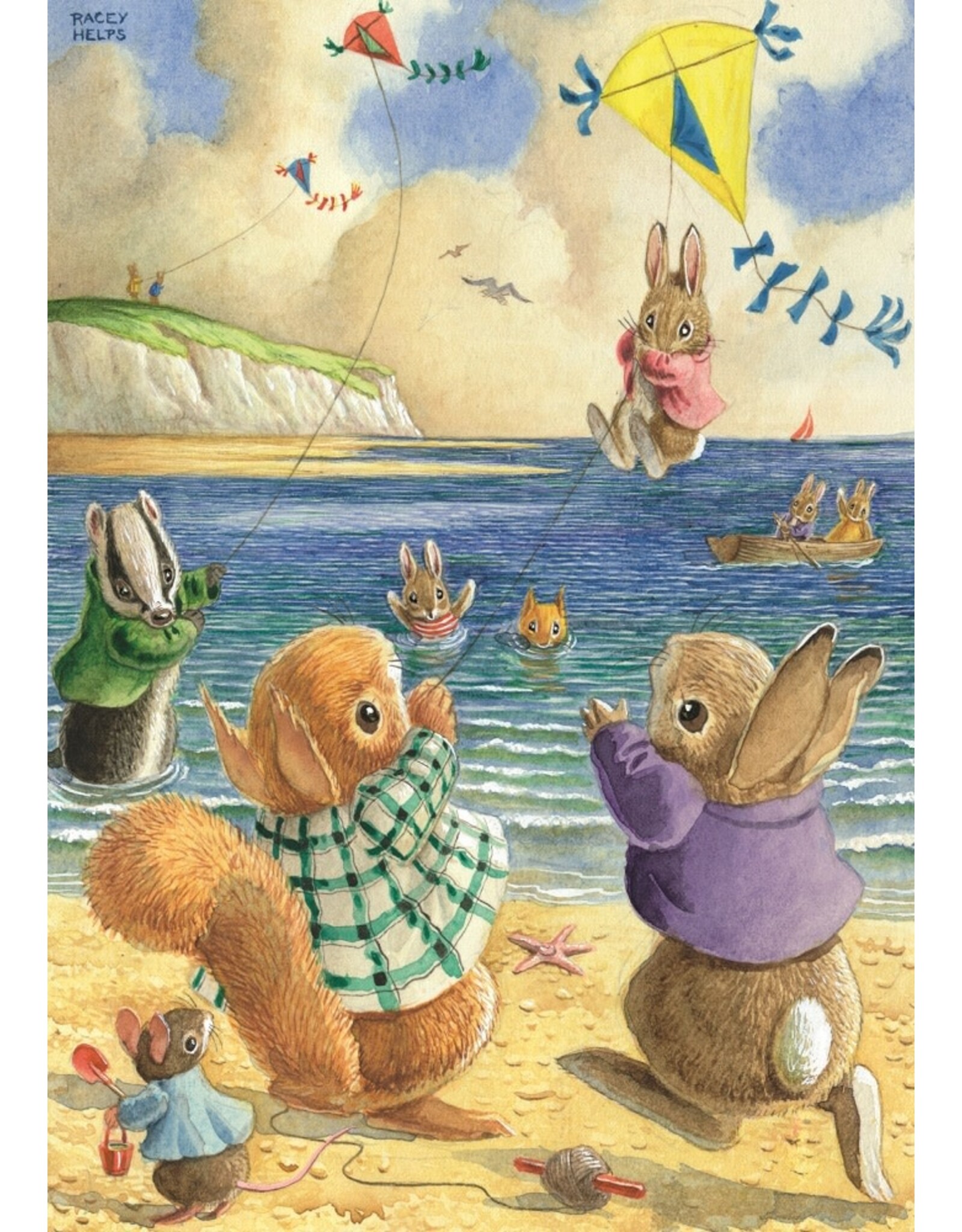 The Porch Fairies Nostalgia World Card "Kite Fliers"