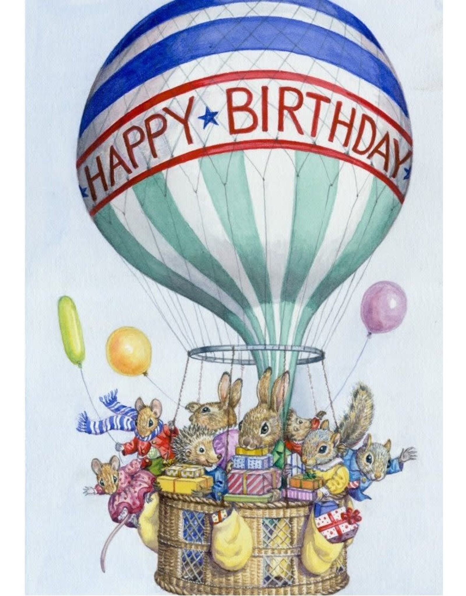 The Porch Fairies Nostalgia World Card "Happy Birthday Balloon"