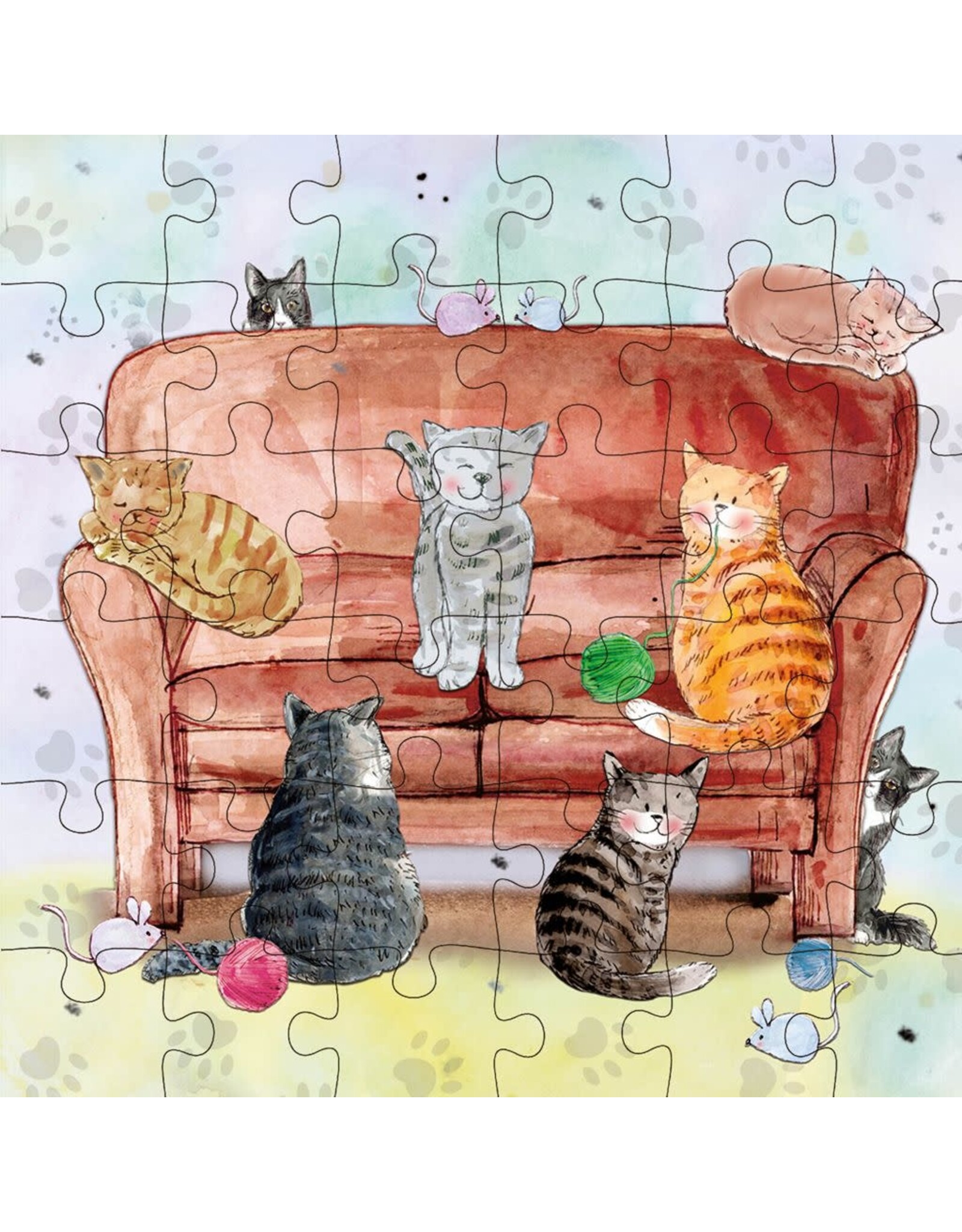 Animal Friends Animal Friends Card + Puzzle "Cats"