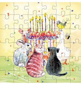 Animal Friends Animal Friends Card + Puzzle "Birthday Cake"
